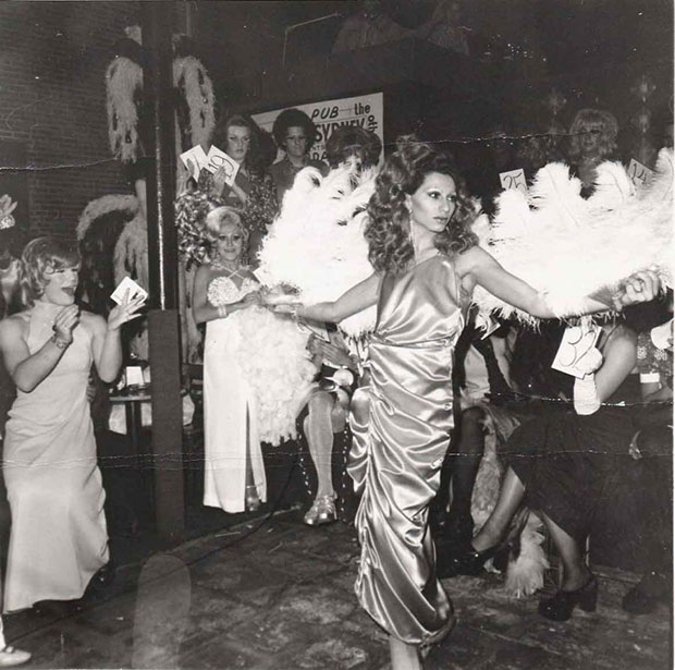 Naomi modelling in the beauty parade with fans, by Nan Goldin, courtesy of Guido Costa Projects