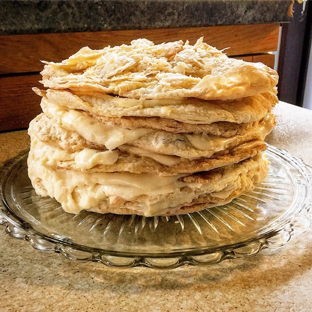 A Napoleon cake, at just the right angle. Image courtesy of Eve O'Sullivan's Instagram (eve_osullivan)