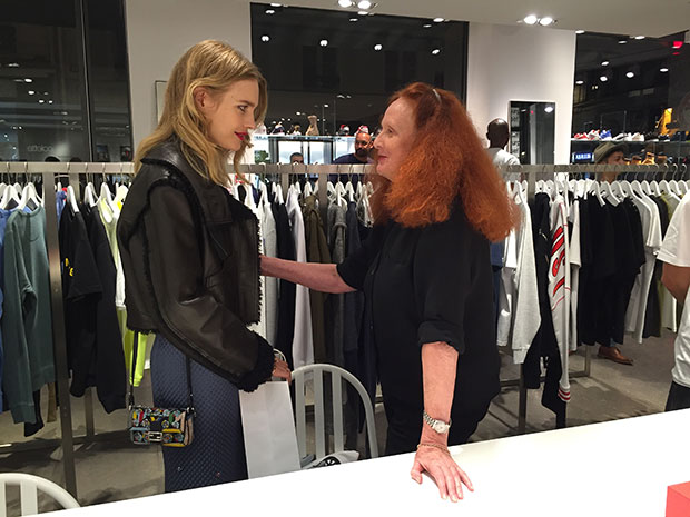 Natalia Vodianova with Grace Coddington at Colette, Paris, 2016