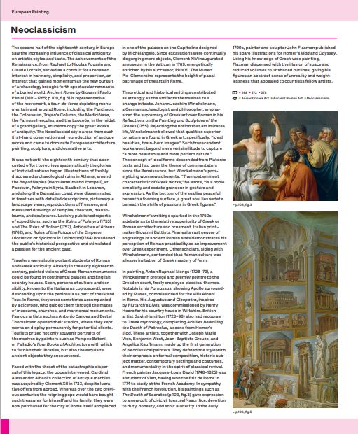 The Neoclassicism page in Art =