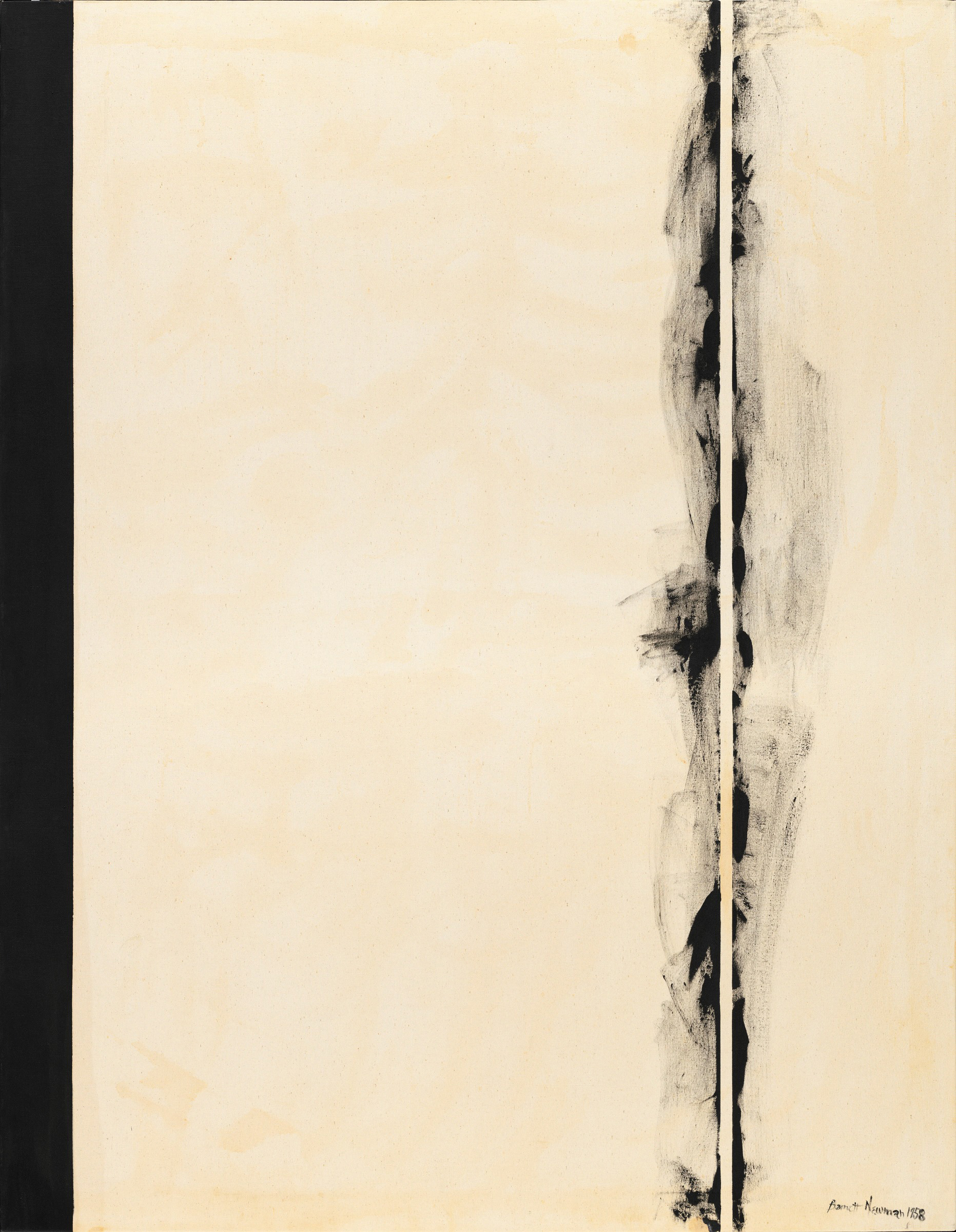 First Station (1958) (from the series Stations of the Cross, 1958-66) by Barnett Newman. As featured in our book Abstract Expressionism