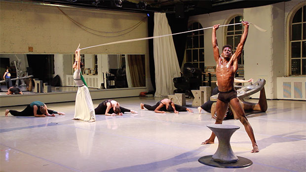 Today's Martha Graham Company rehearse Night Journey on their Noguchi sets, New York, 2016. Image courtesy of the Martha Graham Company