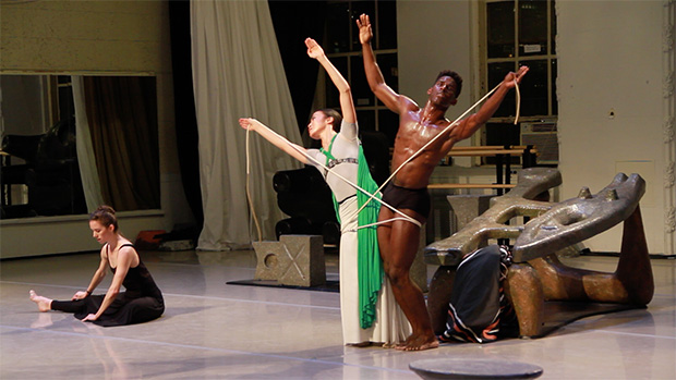 Today's Martha Graham Company rehearse Night Journey on their Noguchi sets, New York, 2016. Image courtesy of the Martha Graham Company