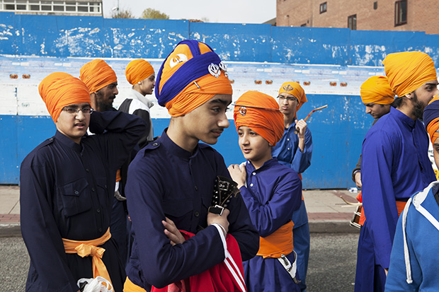 Vaisakhi, Guru Nanak Gurdwara, a Sikh temple, Smethwick, by Martin Parr. From Black Country Stories (2010 - 2014)