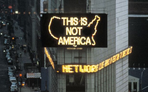 Logo For America (1987) by Alfredo Jaar