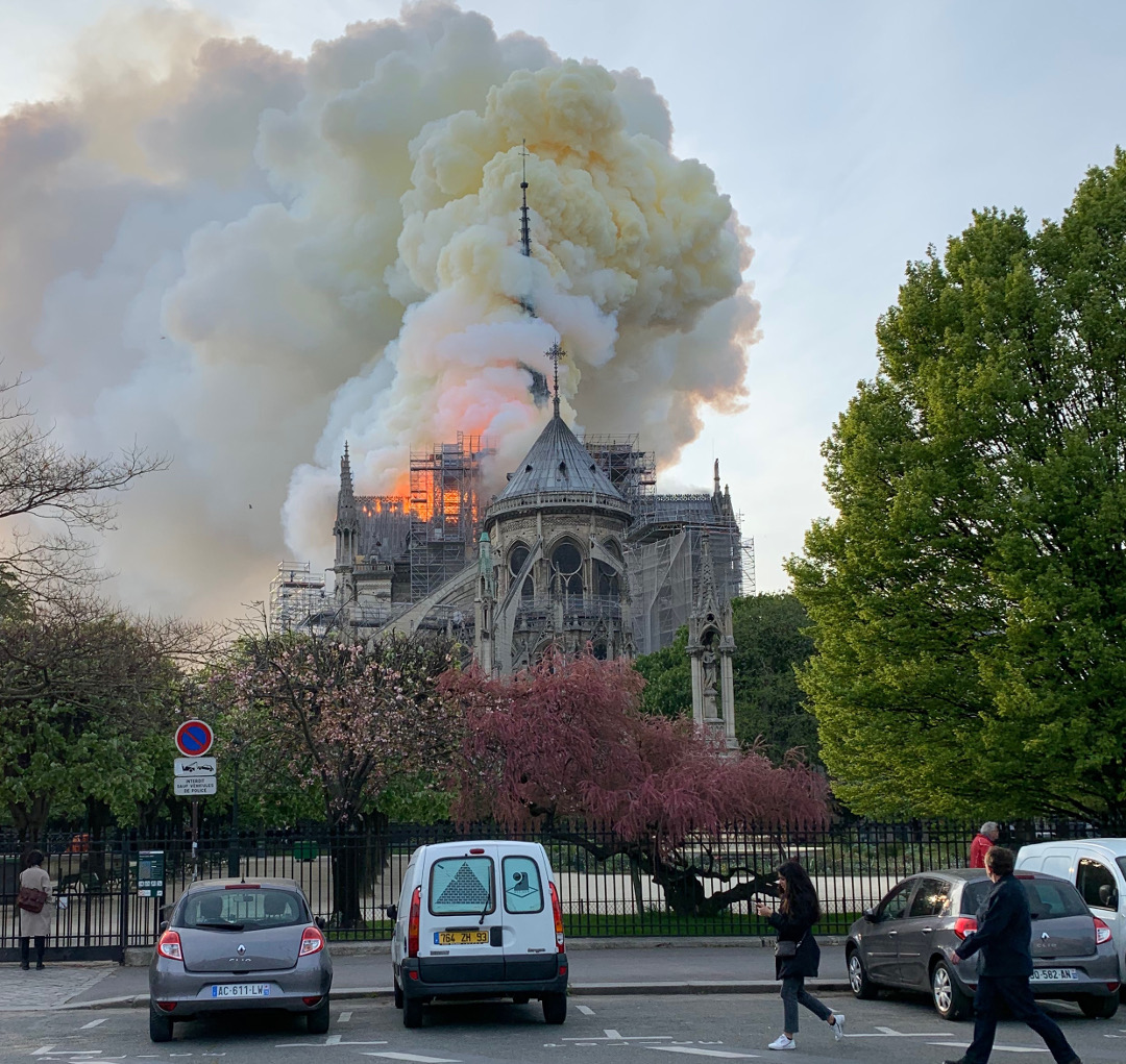 The Notre Dame fire. Photographs by William Hall