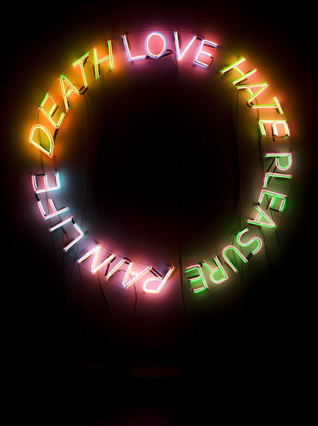 Life, Death, Love, Hate, Pleasure, Pain (1983) by Bruce Nauman