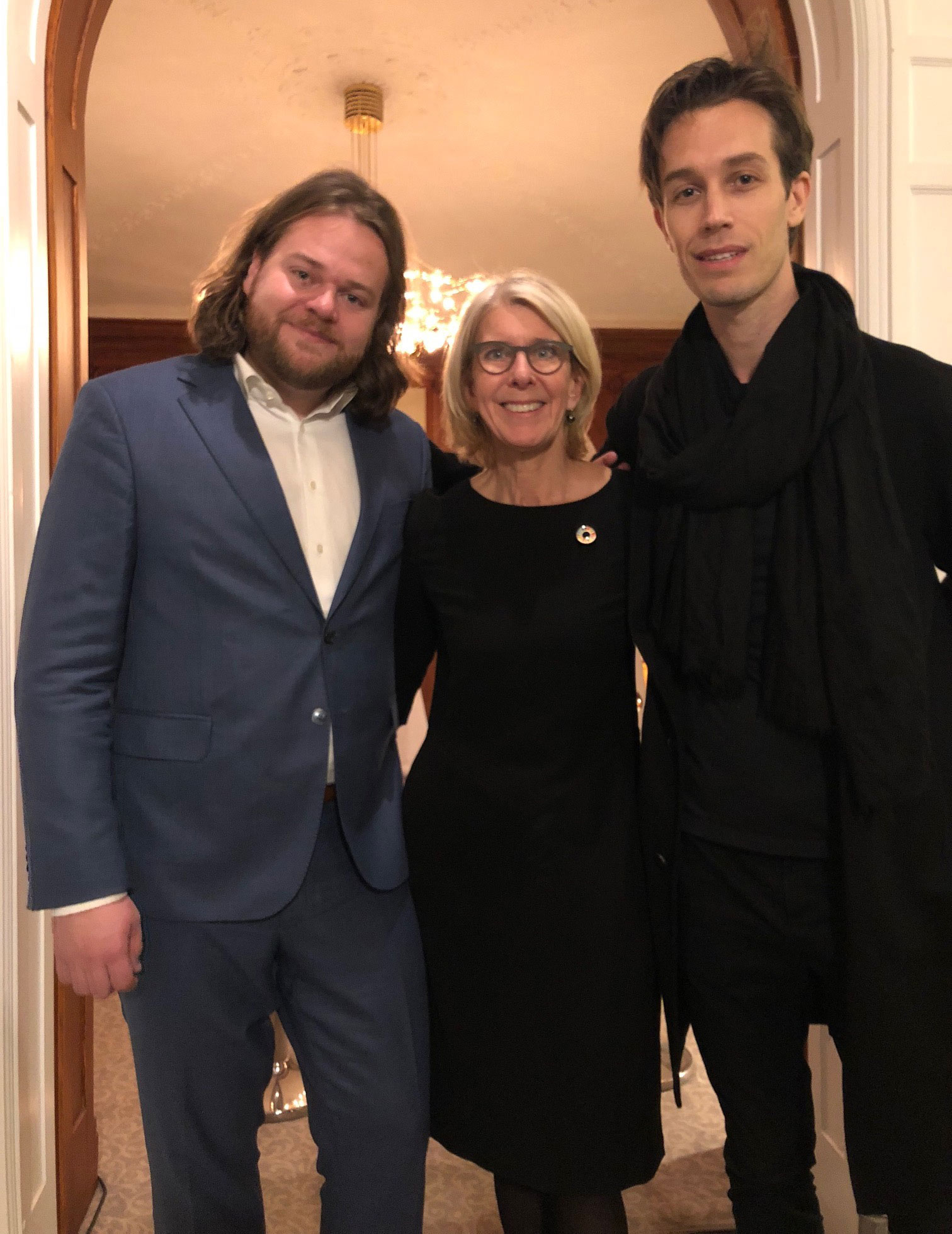Nilsson and Fredrik Berselius with Annika Rembe