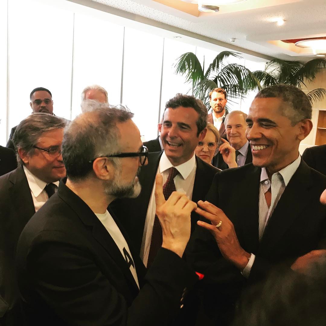Massimo Bottura and Barack Obama in Milan. All images courtesy of Massimo Bottura's Instagram