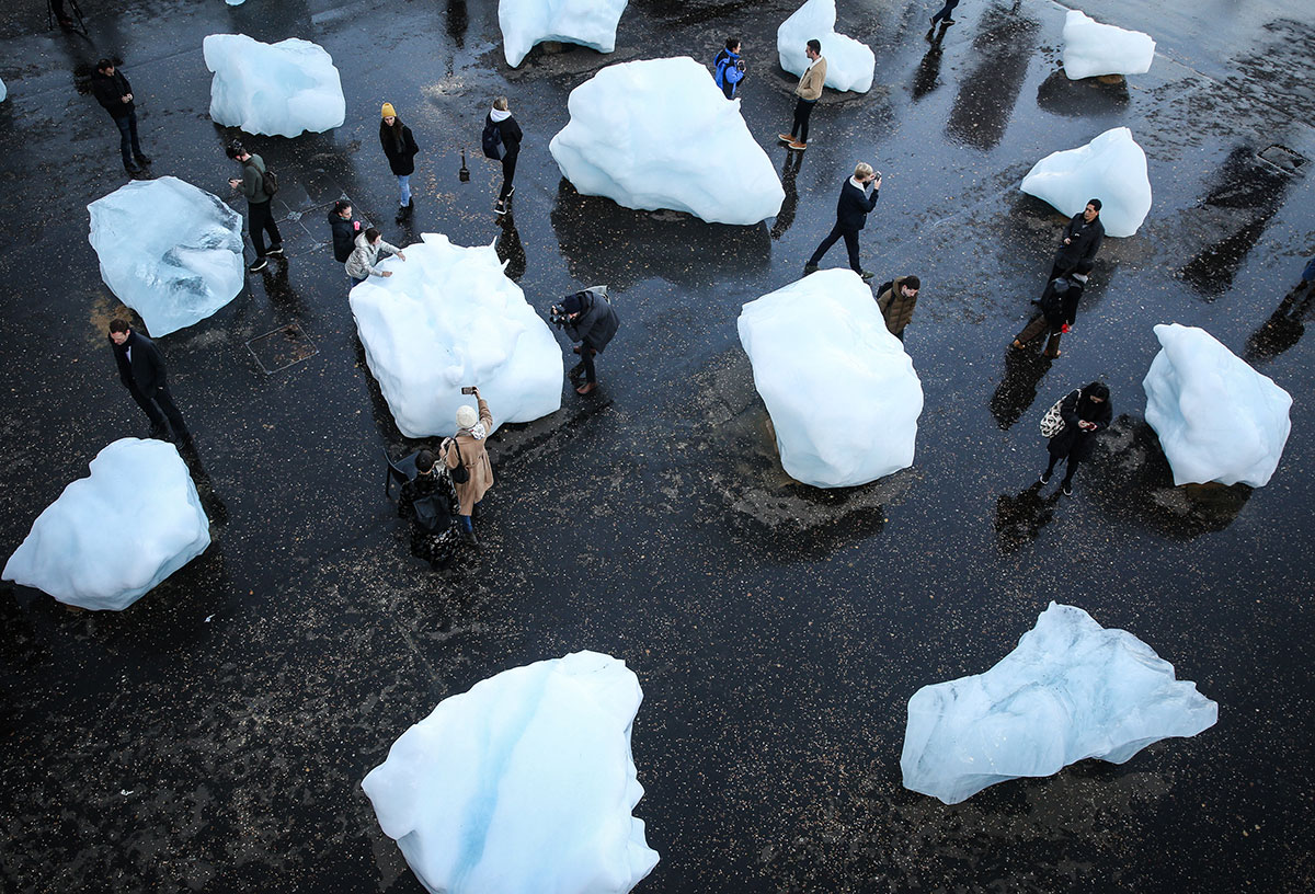 Ice Watch in London. Image courtesy of Olafur Eliasson's studio