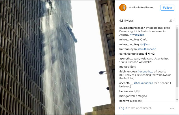 Studio Olafur Eliasson's repost of Iwan Baan's Instagram video