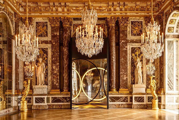 One of Olafur Eliasson's interior installations at Versailles. Image courtesy of Studio Olafur Eliasson's Instagram