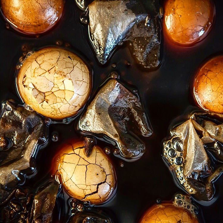 Studio Olafur Eliasson's marbled eggs.  Image courtesy of @soe_kitchen's Instagram