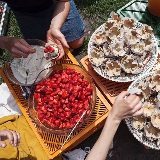 Studio Olafur Eliasson's summer picnic. Image courtesy of @soe_kitchen's Instagram
