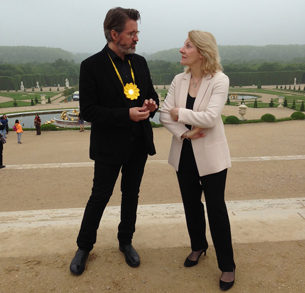 Olafur Eliasson and Catherine Pegard, President of the Château de Versailles, Versailles, June 6th, 2016