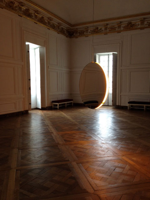 One of Olafur Eliasson's interior installations at Versailles.
