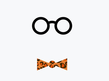 Wally Olins' signature glasses and bowtie went on to become his own personal logo
