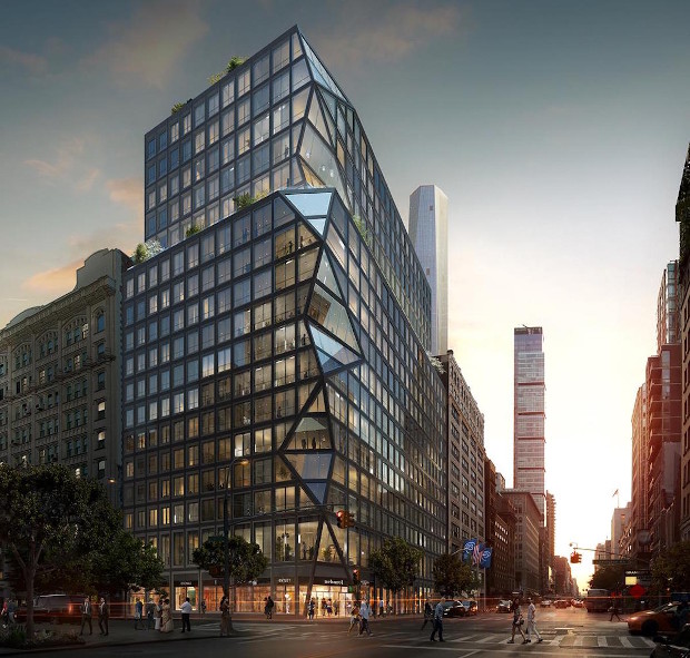 121 East 22nd Street by OMA. Rendering by Encore. Image courtesy of OMA