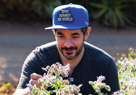 On Vegetables chef and author Jeremy Fox - in a baseball cap