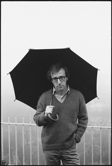 Director Woody Allen on his balcony (1979), Manhattan, New York - photo by Mary Ellen Mark