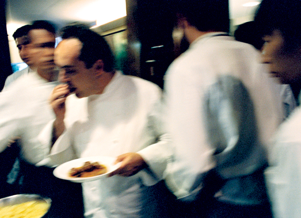 Ferran Adrià at work in El Bulli