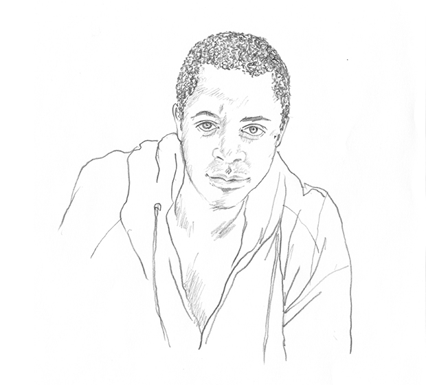 Sanford Biggers, as drawn by Phaidon's Creative Director Julia Hasting for AKADAMIE X