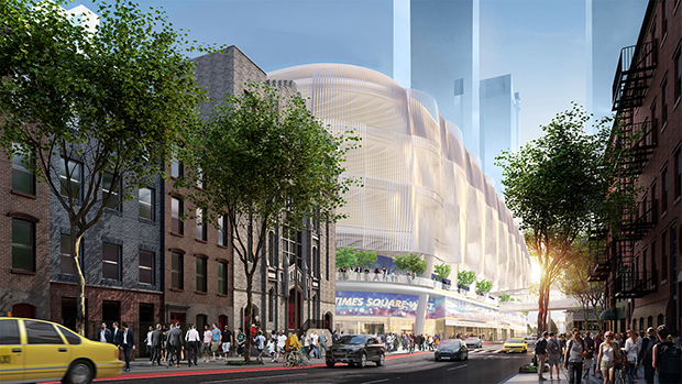 A rendering from Pelli Clarke Pelli Architects' Port Authority Bus Terminal 
