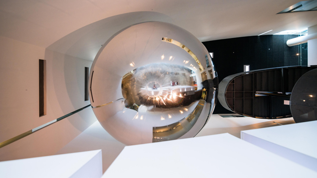 Trevor Paglen prototype of Orbital Reflector. Photo courtesy of the Nevada Museum of Art