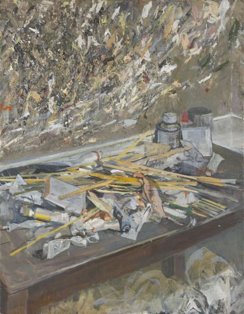 Table for Paints and Brushes (2017) by David Dawson, courtesy of The Government Art Collection