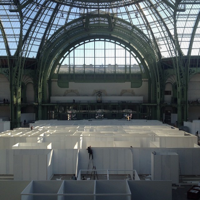Paris Photo prepares for the crowds at the Grand Palais. Courtesy of Paris Photo's Instagram