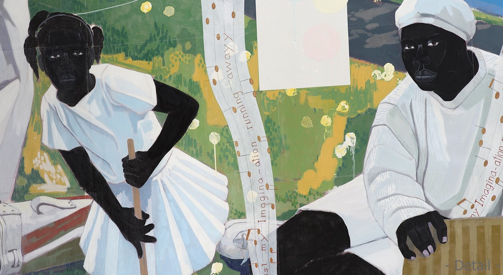 Detail from Past Times (1997) by Kerry James Marshall