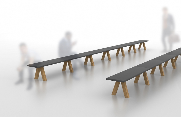 John Pawson's Trestle bench for Viccarbe