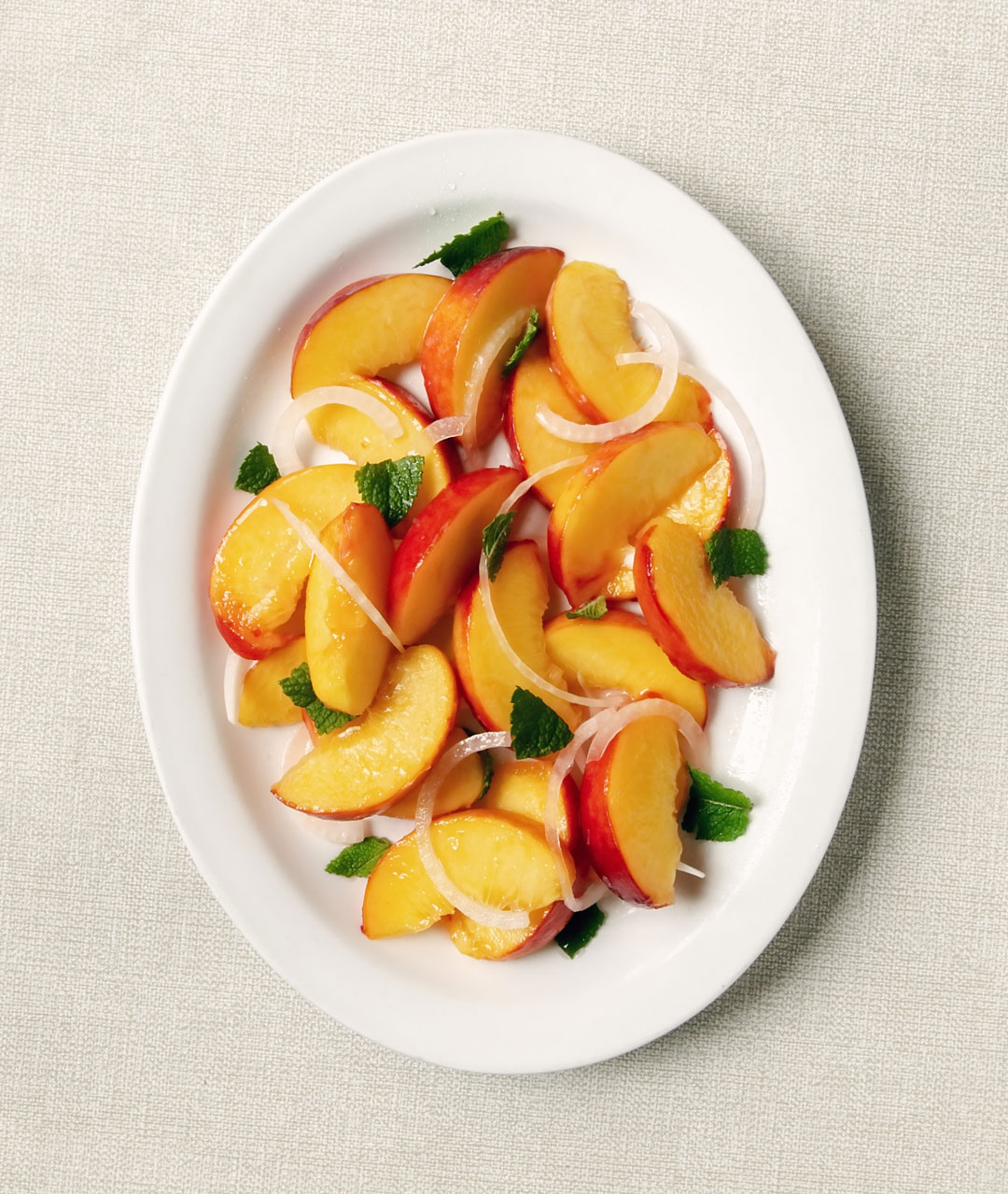 Peach and Vidalia onion salad, from United Tastes of America