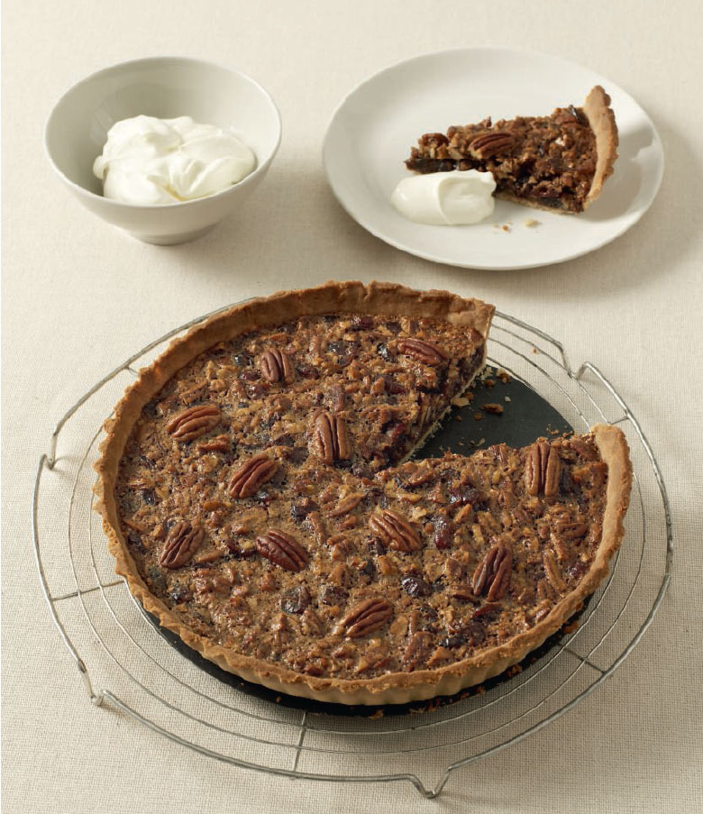 Pecan cranberry pie