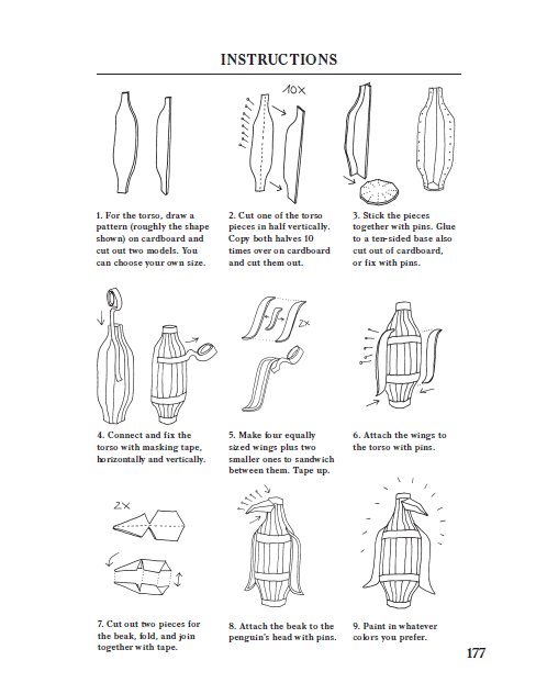 Penguin instructions by Hella Jongeruis