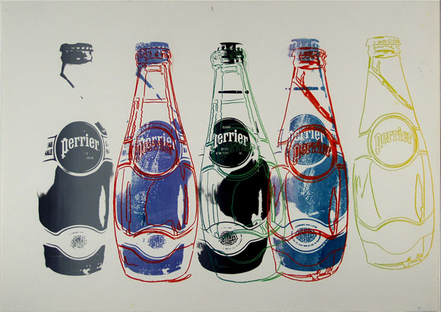 Warhol's Perrier bottles (c. 1982)