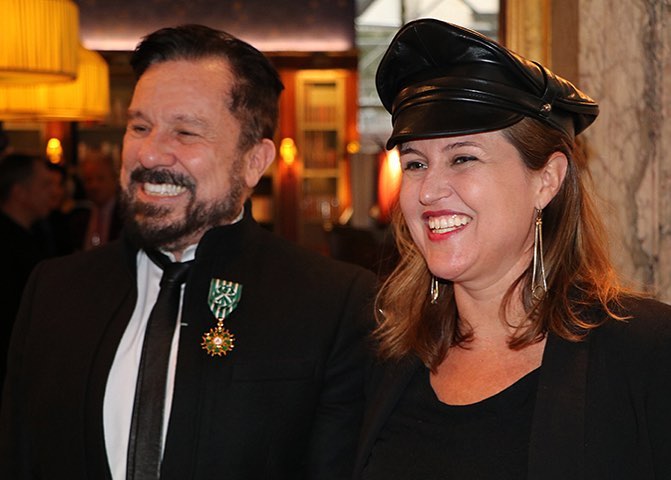 Peter Marino with Bénédicte de Montclair, Cultural Counselor of the French Embassy in the United States. Image courtesy of Marino's Instagram