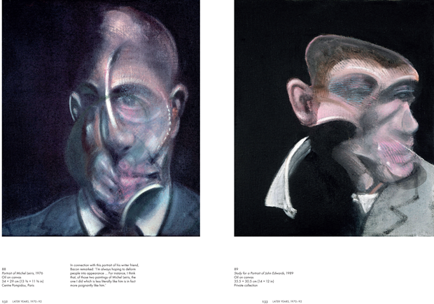 Portraits of Michel Leiris (1976) and Study for a Portrait of John Edwards (1989) by Francis Bacon, as reproduced in our Phaidon Focus monograph