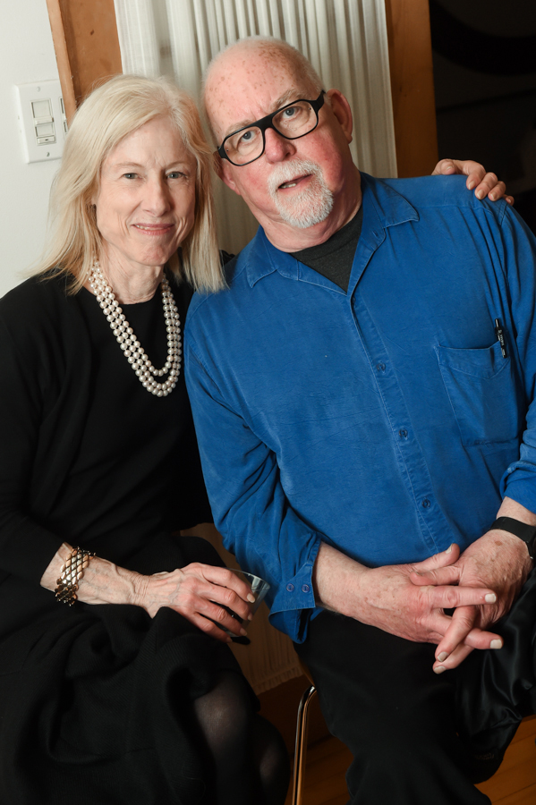 Bruce Nauman's gallerist Angela Westwater and Frank Owen