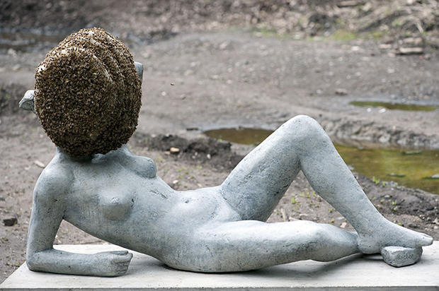 Pierre Huyghe's reclining woman with bees