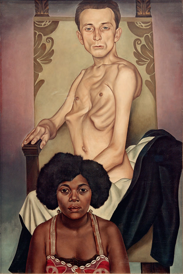 Agosta, the Pigeon-Chested Man, and Rasha, the Black Dove (1929) by Christian Shad. As reproduced in Body of Art