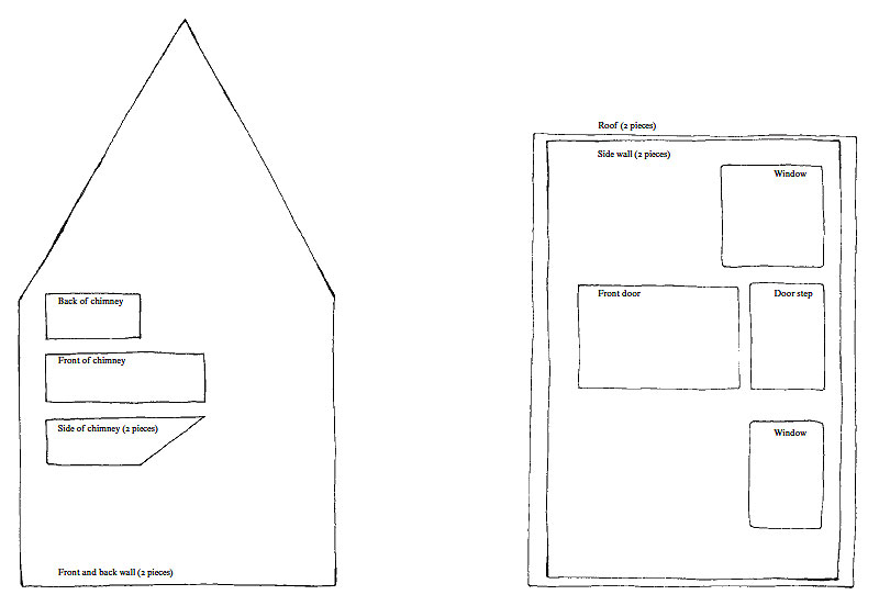 Magnus Nilsson's plan for a gingerbread house from The Nordic Baking Book