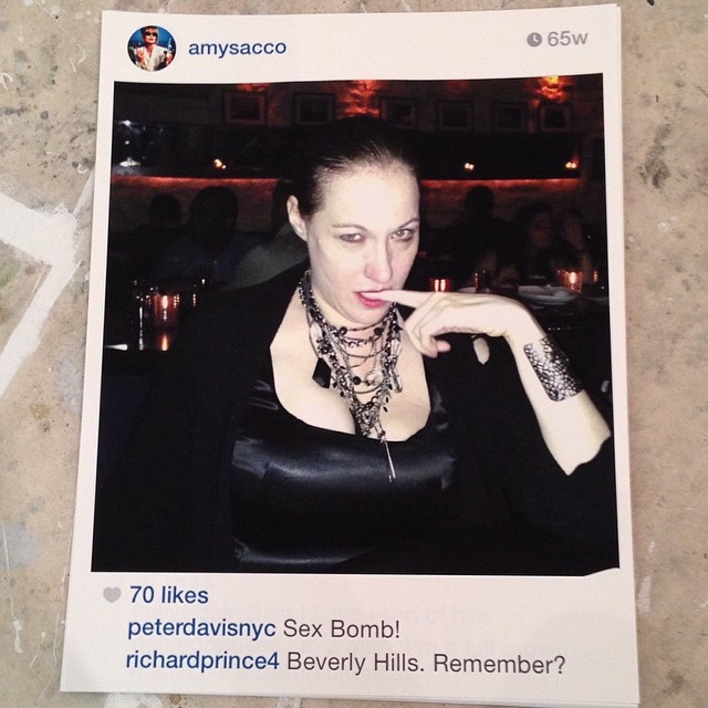 Amy Sacco by Richard Prince, from Richard Prince's Instagram account