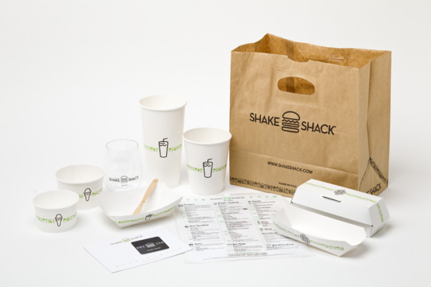 Examples of Shack Shack branding, courtesy of Pentagram.com