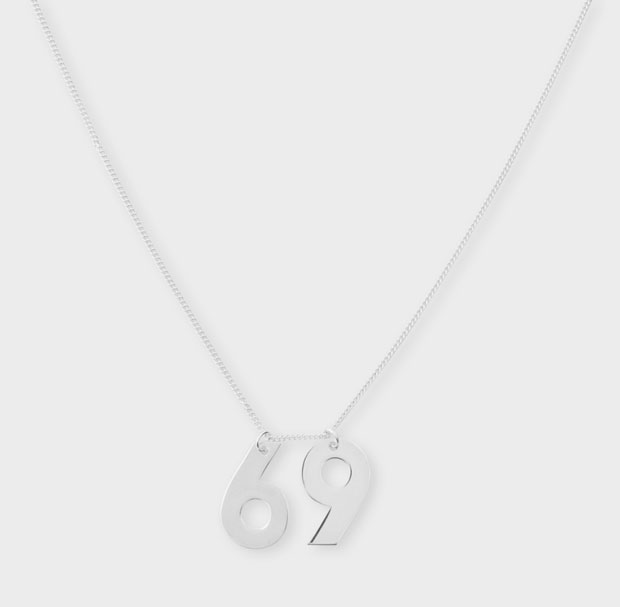 For him: Silver '69' Necklace