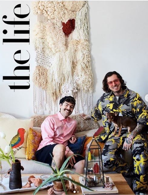 Michael and Darroch Putnam in Michael's Brooklyn apartment, InStyle magazine