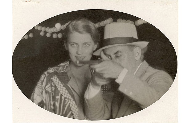 Lee Miller and Man Ray at a Paris shooting gallery, c.1930