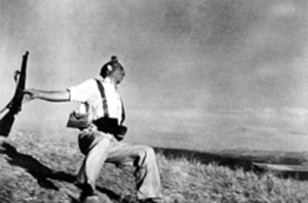 The Falling Soldier (September 5, 1936), Cerro Muriano, Cordoba front, Spain, by Robert Capa