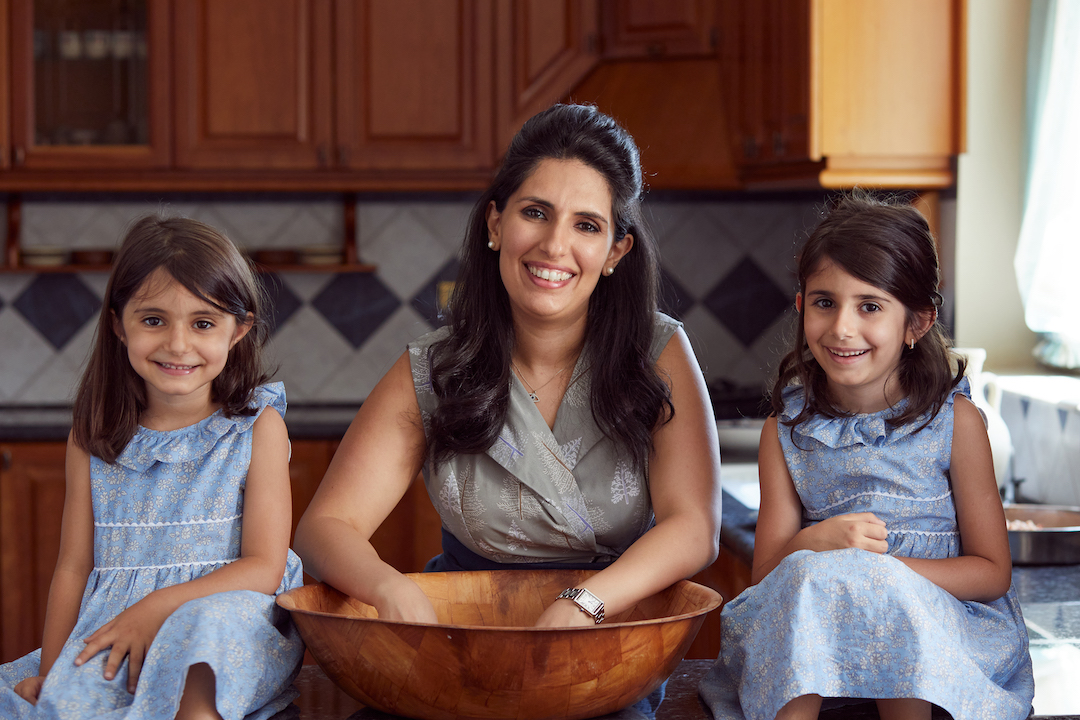 Reem Kassis with her daughters. Photo by Dan Perez