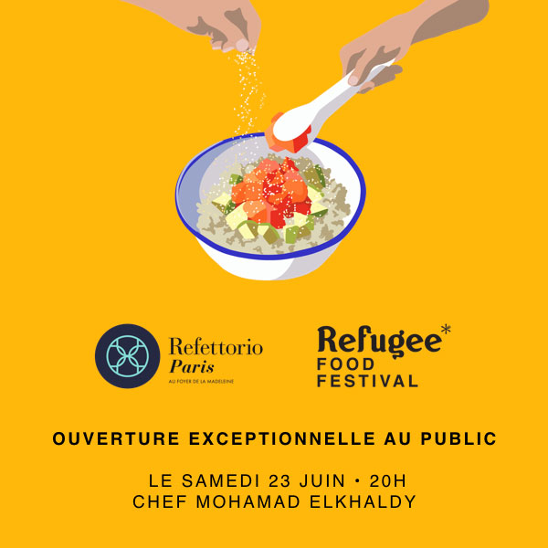 Details of the Refettorio Paris Refugee Food Festival dinner